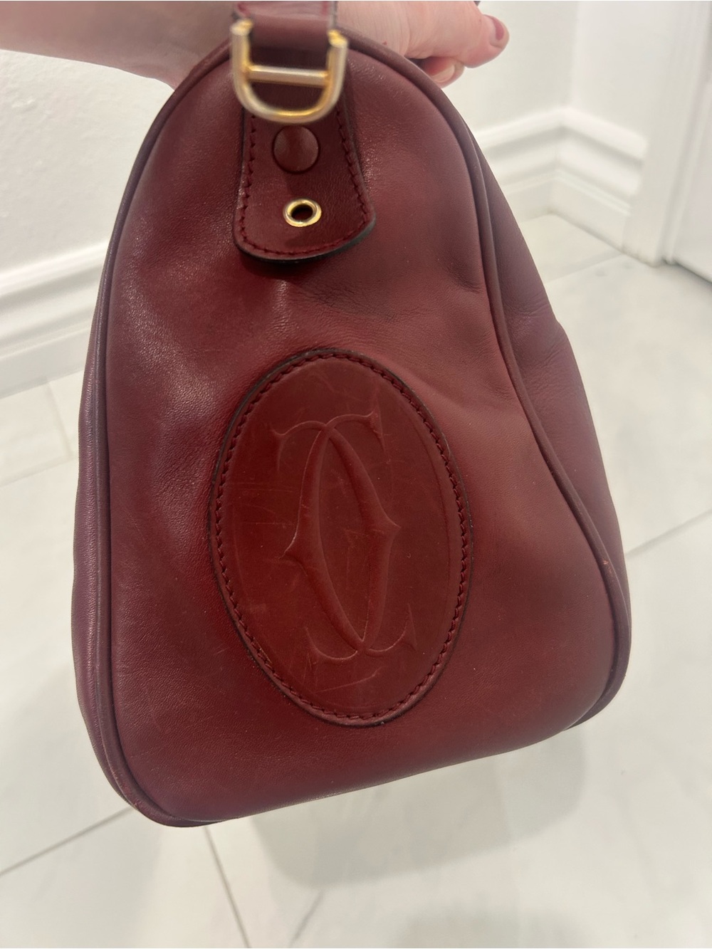 Cartier Leather Boston Bag - Picture 4 of 11